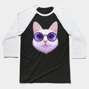 Cat in glasses Baseball T-Shirt